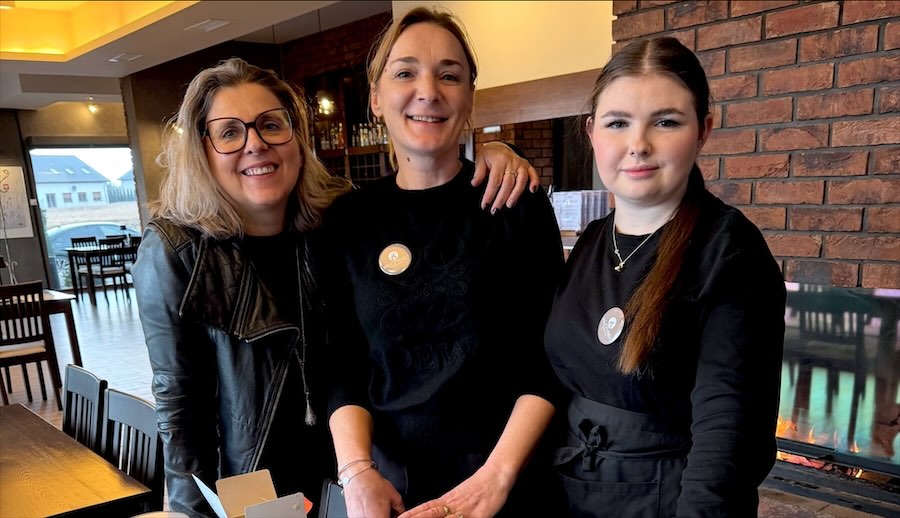Katarzyna Siołek, Agnieszka Szczerba i Paulina Sikora w Wilczyńcu
