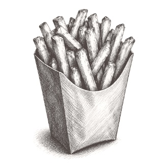Frytki – rysunek