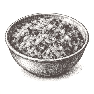Kapusta zasmażana – rysunek