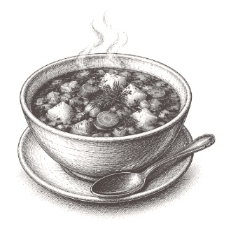 Zupa sezonowa – rysunek