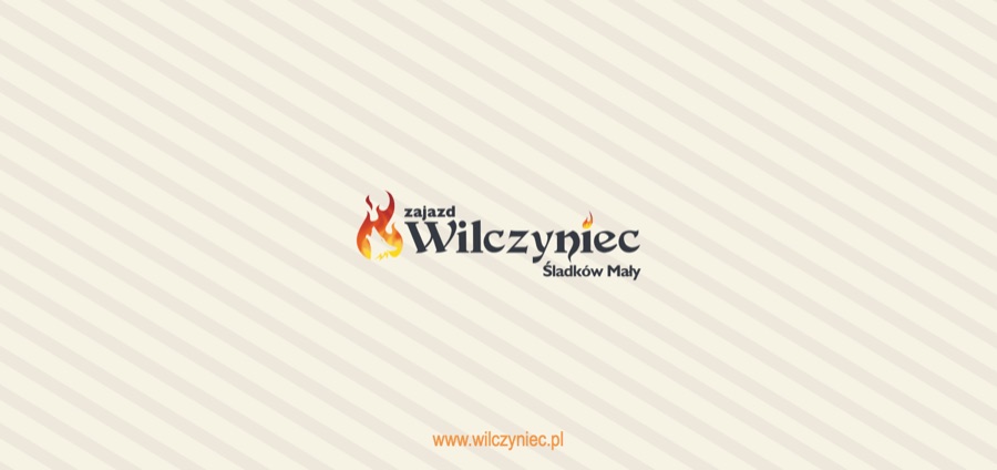Odwrocie vouchera prezentowego z logo zajazdu Wilczyniec